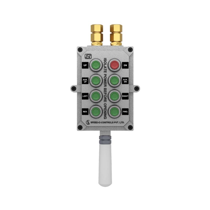 FlameProof Pendant 8 Push Button Gas Group IIA_IIB Flame Proof Pendants Push Button Station with 8 Push Button - Zone I & 2, Gas Group 2A/2B